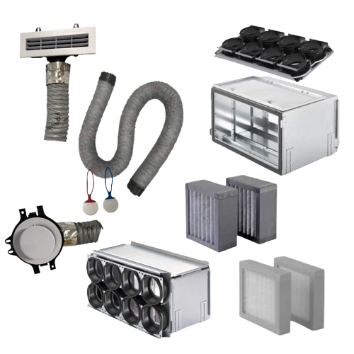 8-Port Distro Kit · For 120 CFM Designs – Zehnder ComfoWell distribution kit for whole-home fresh-air ventilation